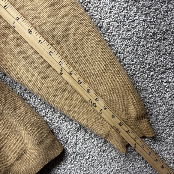 Paul Fredrick Double Breasted Cardigan Knit Men's XXL Tan Merino Wool Grandpa - Picture 9 of 16